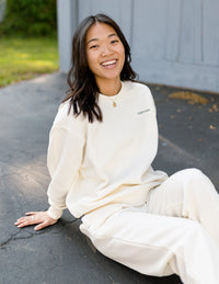 Basics White Sand Unisex Crewneck Christian Sweatshirt