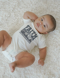 Faith Can Move Mountains Onesie Christian Baby Clothing