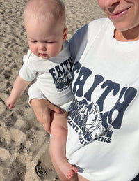 Faith Can Move Mountains Onesie Christian Baby Clothing