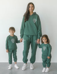God Is Always With Me Green Kids Crewneck Christian Sweatshirt