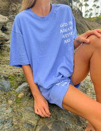 Elevated Faith God is Always With Me Blue Unisex Tee Christian T-Shirt