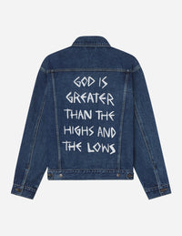 Elevated Faith Highs and Lows Denim Jacket Christian Jacket