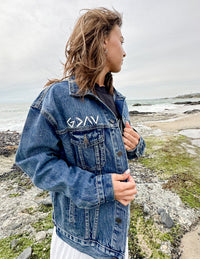 Elevated Faith Highs and Lows Denim Jacket Christian Jacket