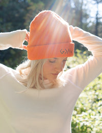 Highs and Lows Orange Christian Beanie