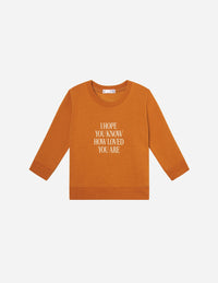 I Hope You Know Orange Kids Crewneck Christian Sweatshirt