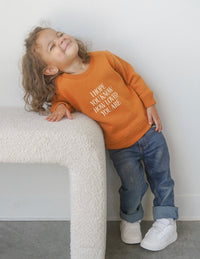 I Hope You Know Orange Kids Crewneck Christian Sweatshirt