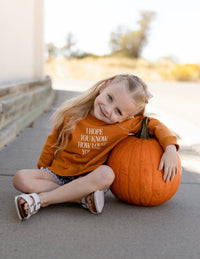 I Hope You Know Orange Kids Crewneck Christian Sweatshirt