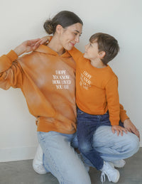 I Hope You Know Orange Kids Crewneck Christian Sweatshirt