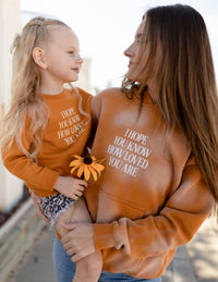 I Hope You Know Orange Kids Crewneck Christian Sweatshirt