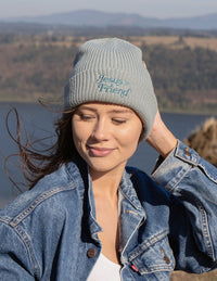 Jesus Equals Friend Blue Christian Beanie