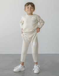 Our World Needs Jesus Beige Kids Sweatpant Christian Apparel