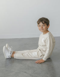 Our World Needs Jesus Beige Kids Sweatpant Christian Apparel