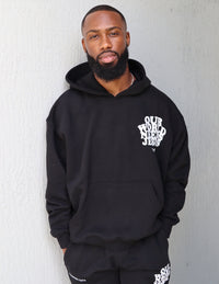 Our World Needs Jesus Black Unisex Hoodie Christian Sweatshirt