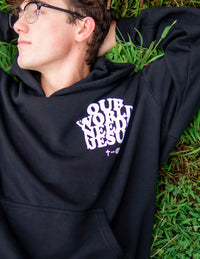 Our World Needs Jesus Black Unisex Hoodie Christian Sweatshirt
