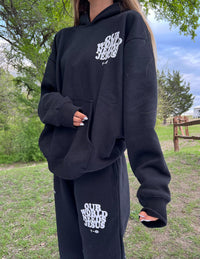 Our World Needs Jesus Black Unisex Sweatpant Christian Apparel