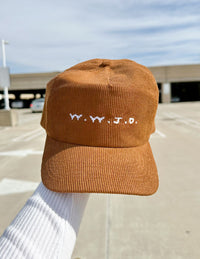 WWJD Corduroy Hat Christian Accessory