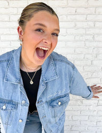 Elevated Faith What a Friend In Jesus Denim Jacket Christian Jacket
