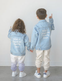 What a Friend in Jesus Kids Denim Jacket Christian Apparel