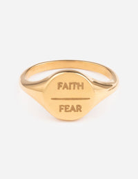 Elevated Faith Faith Over Fear Ring Christian Ring
