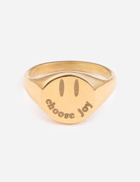 Elevated Faith Gold Choose Joy Ring Christian Ring