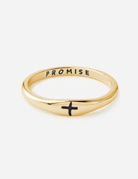 Elevated Faith Gold Promise Ring Christian Ring