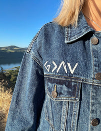 Elevated Faith Highs and Lows Denim Jacket Christian Jacket