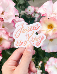 Elevated Faith Jesus Is King Sticker Christian Sticker