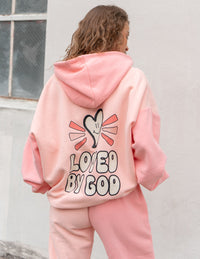 Elevated Faith Loved By God Pink Unisex Hoodie Christian Hoodie
