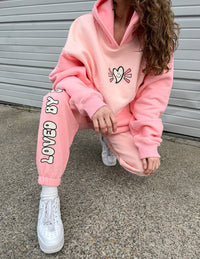 Elevated Faith Loved By God Pink Unisex Sweatpant Christian Sweatpant