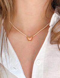 Elevated Faith Pearl Butterfly Necklace Christian Necklace