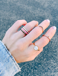 Elevated Faith Pink Enamel Ring Christian Ring