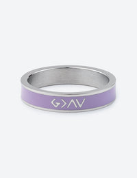 Elevated Faith Lavender Enamel Highs and Lows Ring Christian Ring