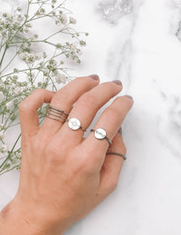 Elevated Faith Silver Highs and Lows Circle Ring Christian Ring