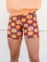 Elevated Faith Smiley Flower Biker Short Christian Biker Short