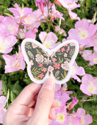 Elevated Faith Transformed Butterfly Sticker Christian Sticker