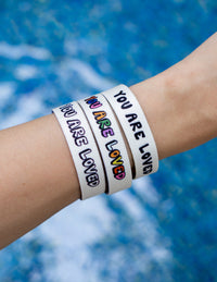 Elevated Faith You Are Loved Reversible Wristband Set Christian Wristband