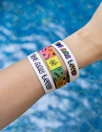 Elevated Faith You Are Loved Reversible Wristband Set Christian Wristband